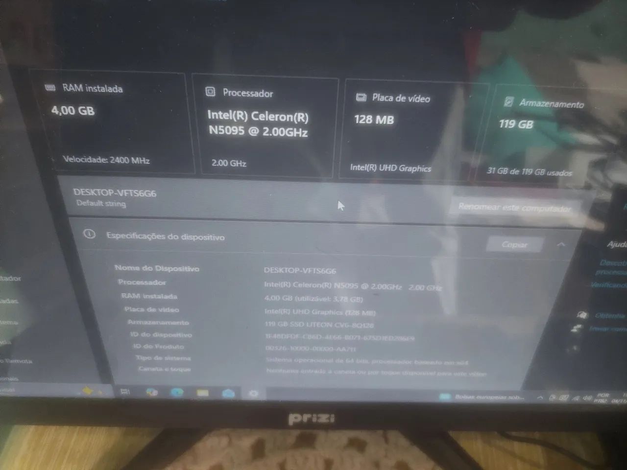 Computador automação comercial 64300790227074122