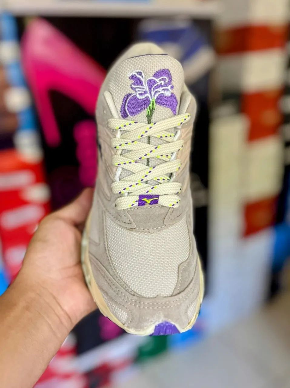 Tênis Mizuno Bege Flor de Lotus a pronta entrega - Foto 3