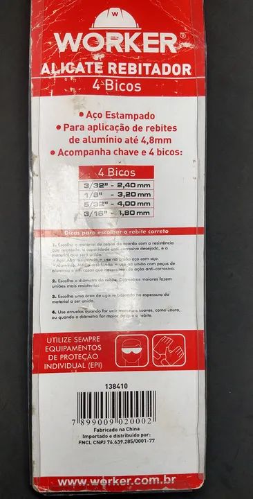 Alicate rebitador Worker - Foto 6