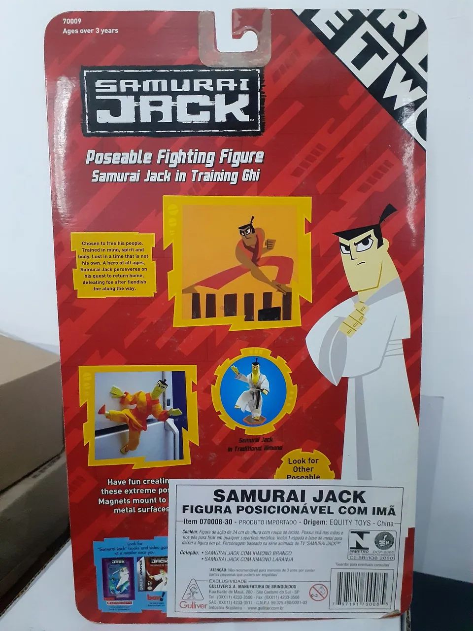Figura  Samurai Jack Kimono Laranja Com Pés E Mãos Magnéticas - Foto 4