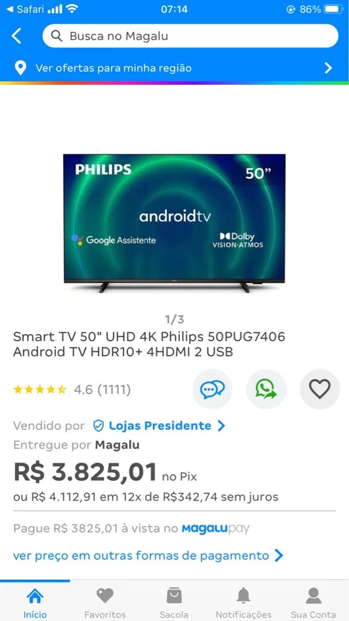 TV PHILIPS 50 POLEGADAS ULTRA HD 4K NOVA - Foto 5