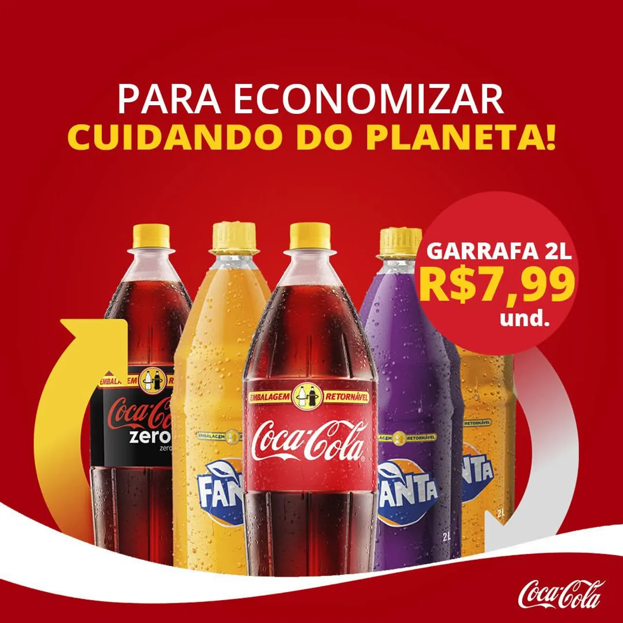 Coca-Cola 2 Litros - Garrafas Retornáveis