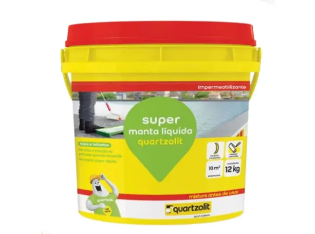 Super Manta Liquida impermeabilizante Quartzolit 12kg lages e telhados Mega Oferta