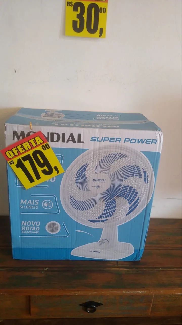 VENTILADOR MUITO FORTE, na caixa lacrada em oferta 