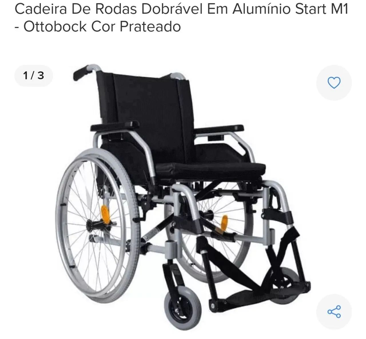 Cadeira de Rodas Dobrável em Alumínio Start M1 - Ottobock