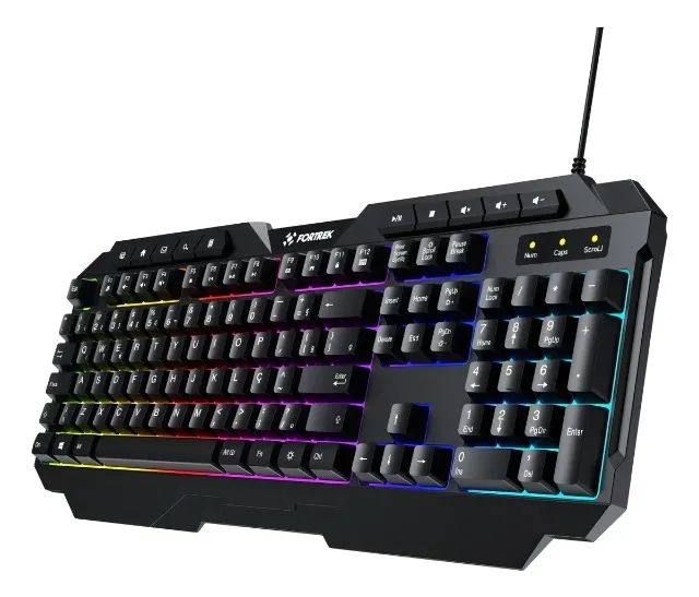 Teclado Gamer Fortrek Shortcut, Rainbow, Abnt2 Membrana Loja Coimbra Computadores Entrega - Foto 3