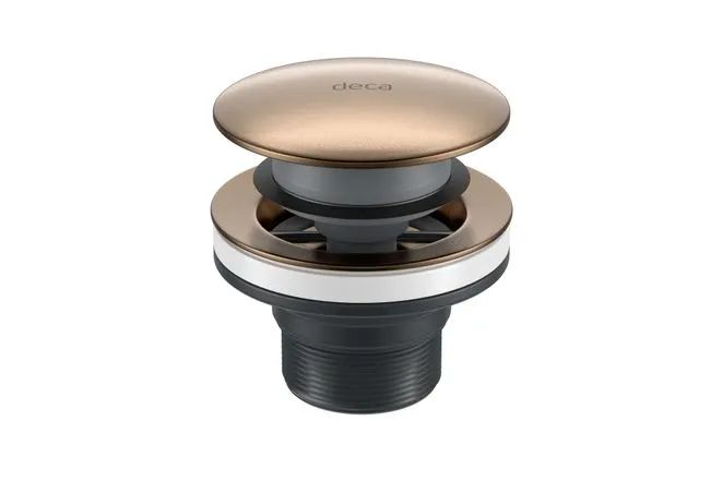 Válvula de Escoamento Click Deca, para Lavatório, Cuba e Bidê, Acab Corten 1601.CT.CLI.MT