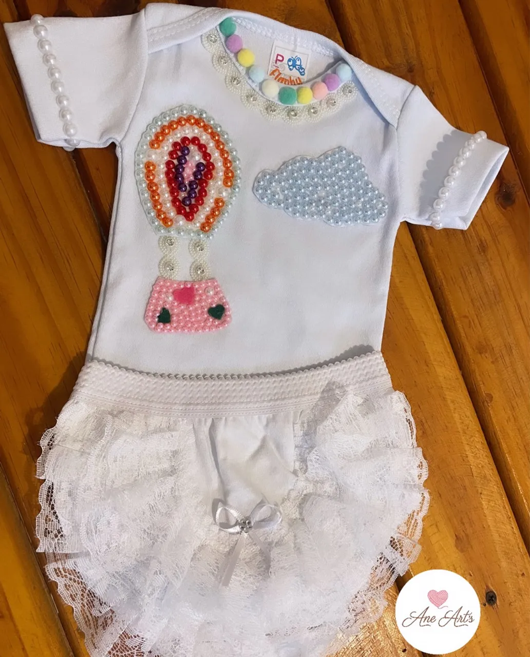 Body e Calcinha Bunda Rica Infantil Personalizado - Roupa de Bebê