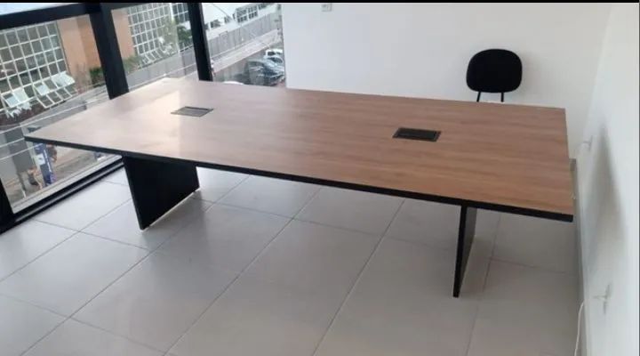 MESA DE REUNIÃO NOVA COM 2 CAIXAS DE TOMADAS ( SEM TOMADAS)** LEIA A DESCRIÇÃO*** - Foto 2