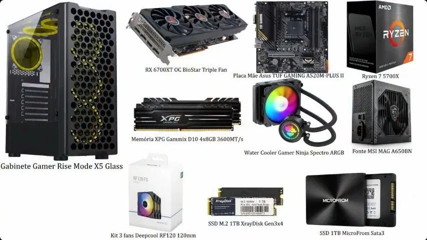 PC Gamer novinho, com Ryzen 7, RX6700XT, 32GB RAM e dois SSDs. - Foto 5