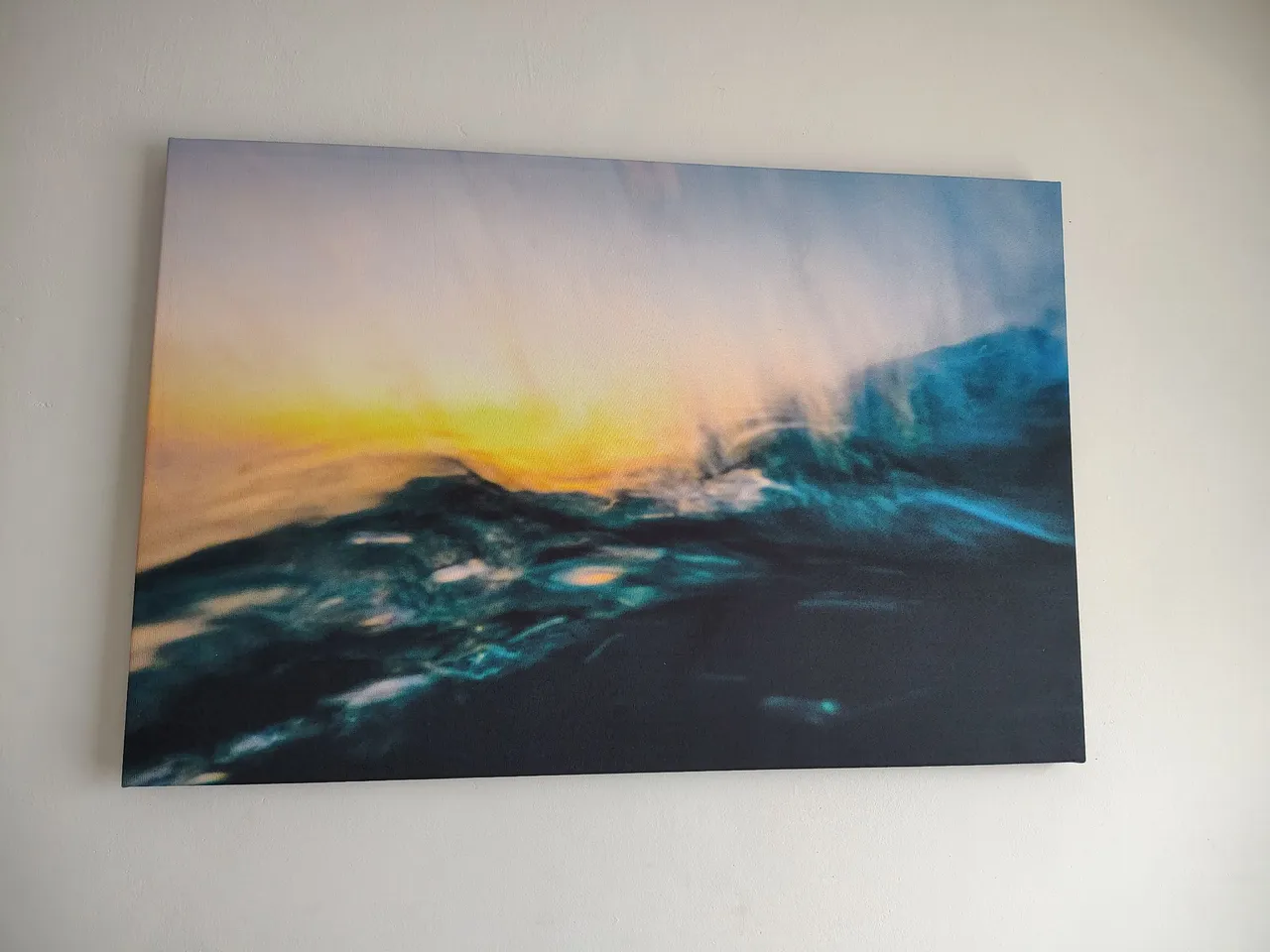 Quadro Decorativo - Ondas do Mar e o por do sol
