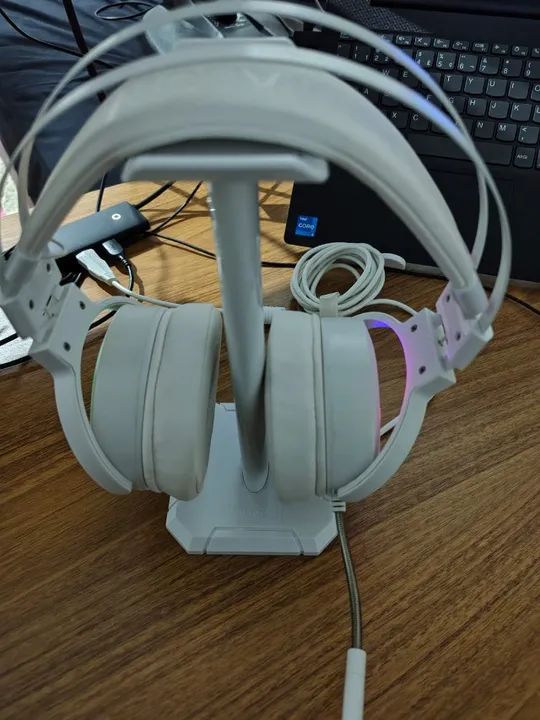 Redragon Headset Gamer Lamia 2 Lunar Virtual com Suporte de de Headset - Branco - Foto 3