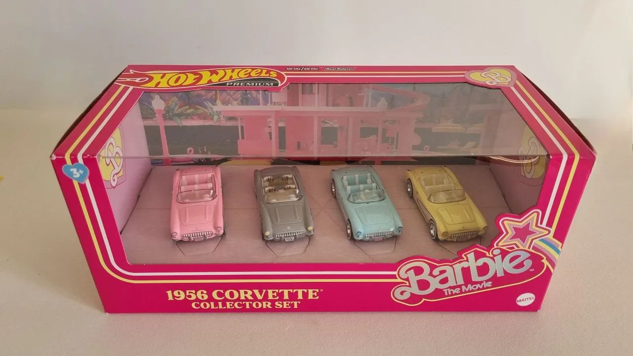 Hot Wheels Premium 1956 Corvette Collector Set Barbie The Movie 