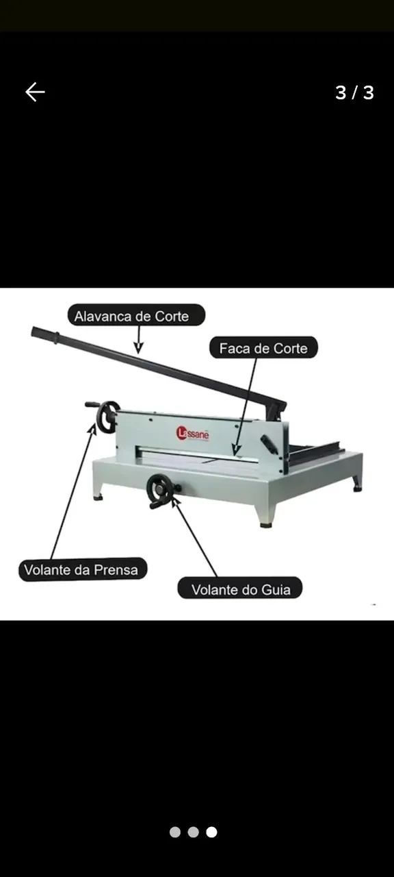 Guilhotina de Facão Semi Industrial 340mm Plus Lassane - Foto 2