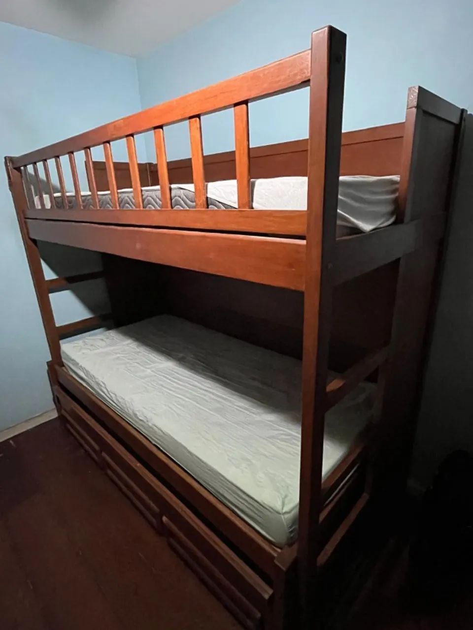 cama tríplice de madeira maciça 64317204149761123
