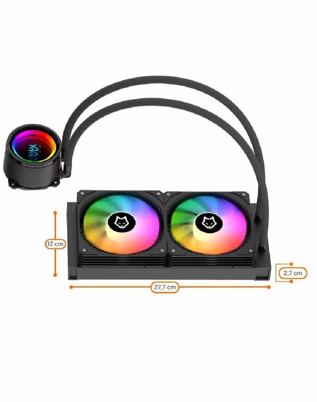 Water Cooler Husky Clacier ARGB, 240mm, AMD/Intel - Foto 3