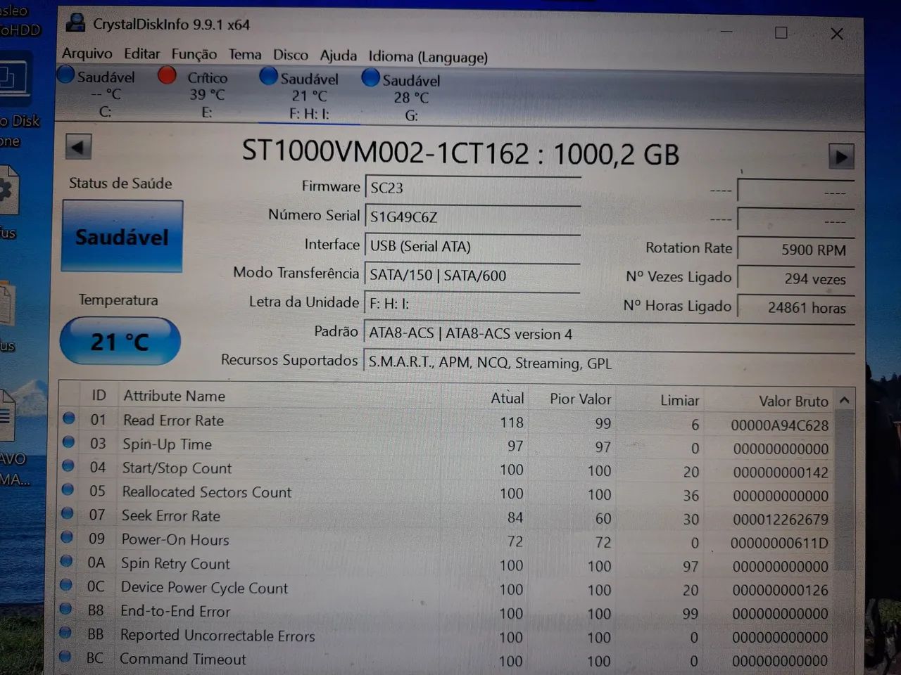 HD de 1 tera para PC