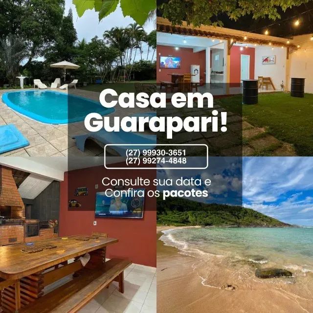 Casa com Piscina e Churrasqueira em Guarapari!    