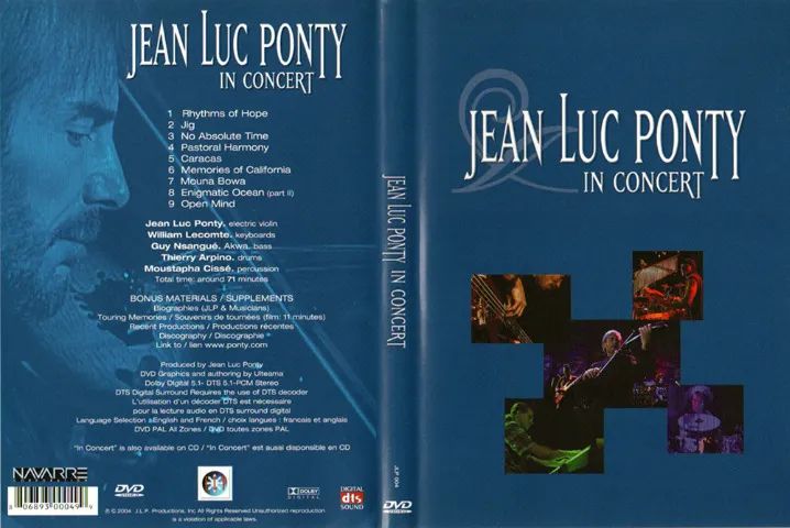 DVD "Jean-Luc Ponty - In Concert"