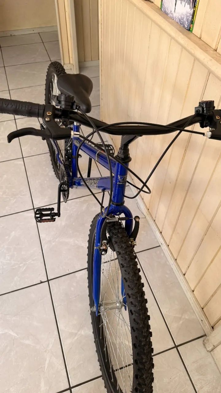 Bicicleta Aro 26 Ultra Bikes Rebaixada Solid 18 Marchas Cor Azul - Foto 4