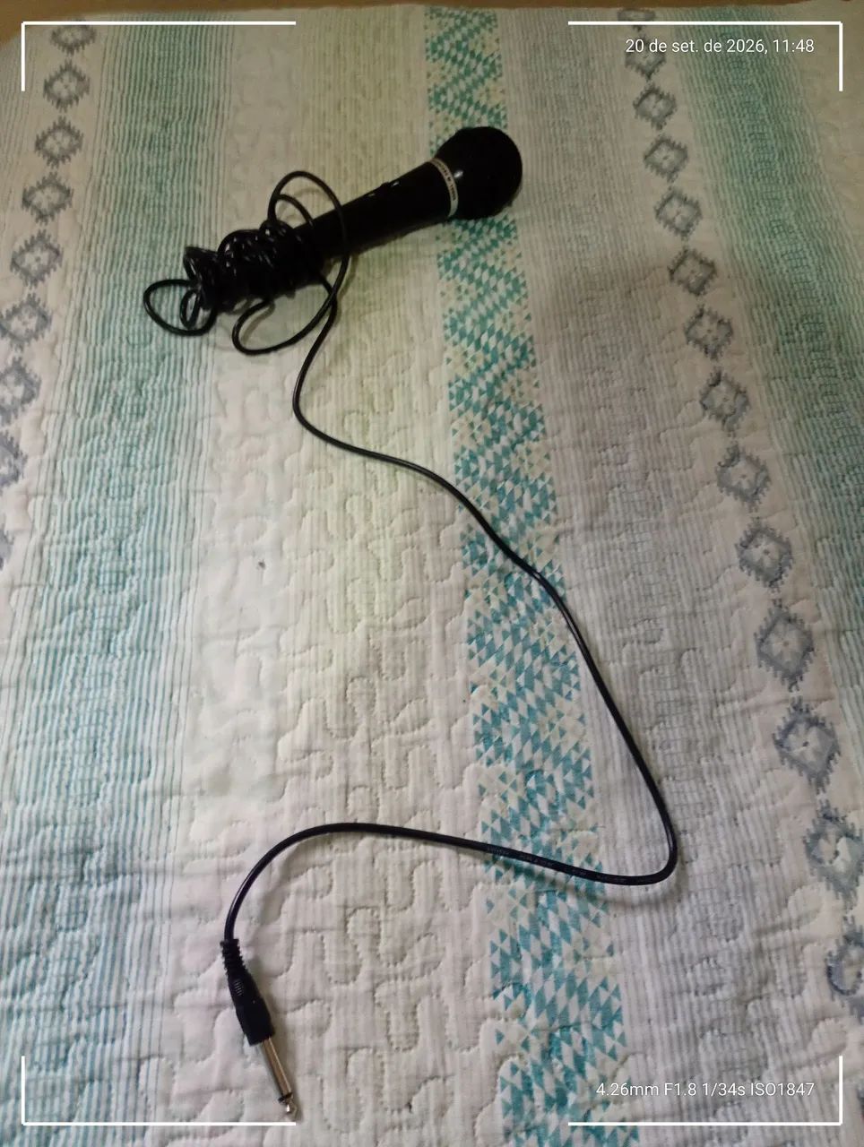 Vendo um microfone com fio novo comprei e não usei lo cor preto - Foto 3
