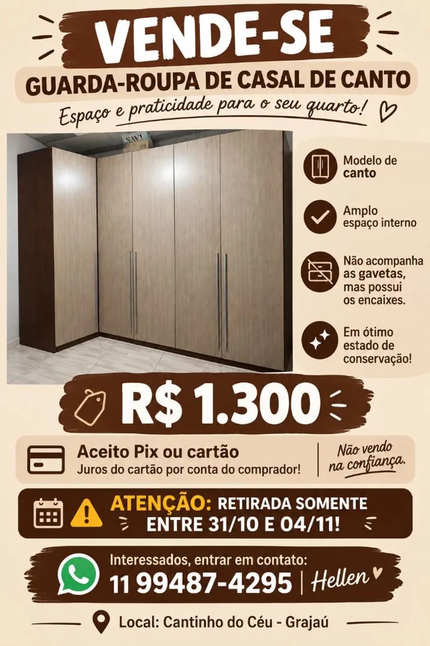 GUARDA ROUPA CASAL