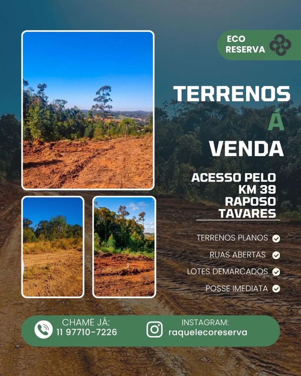 Lotes a venda de 600mt a 1000mt