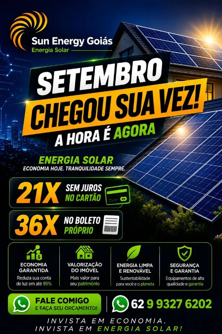 Energia Solar em 21x sem juros!