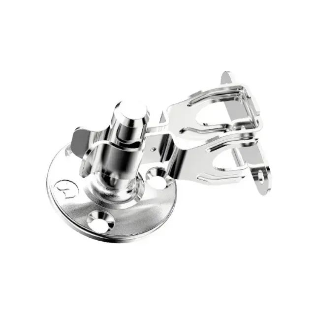 Prendedor de Porta fixador para Piso Metálico Cromado Soprano