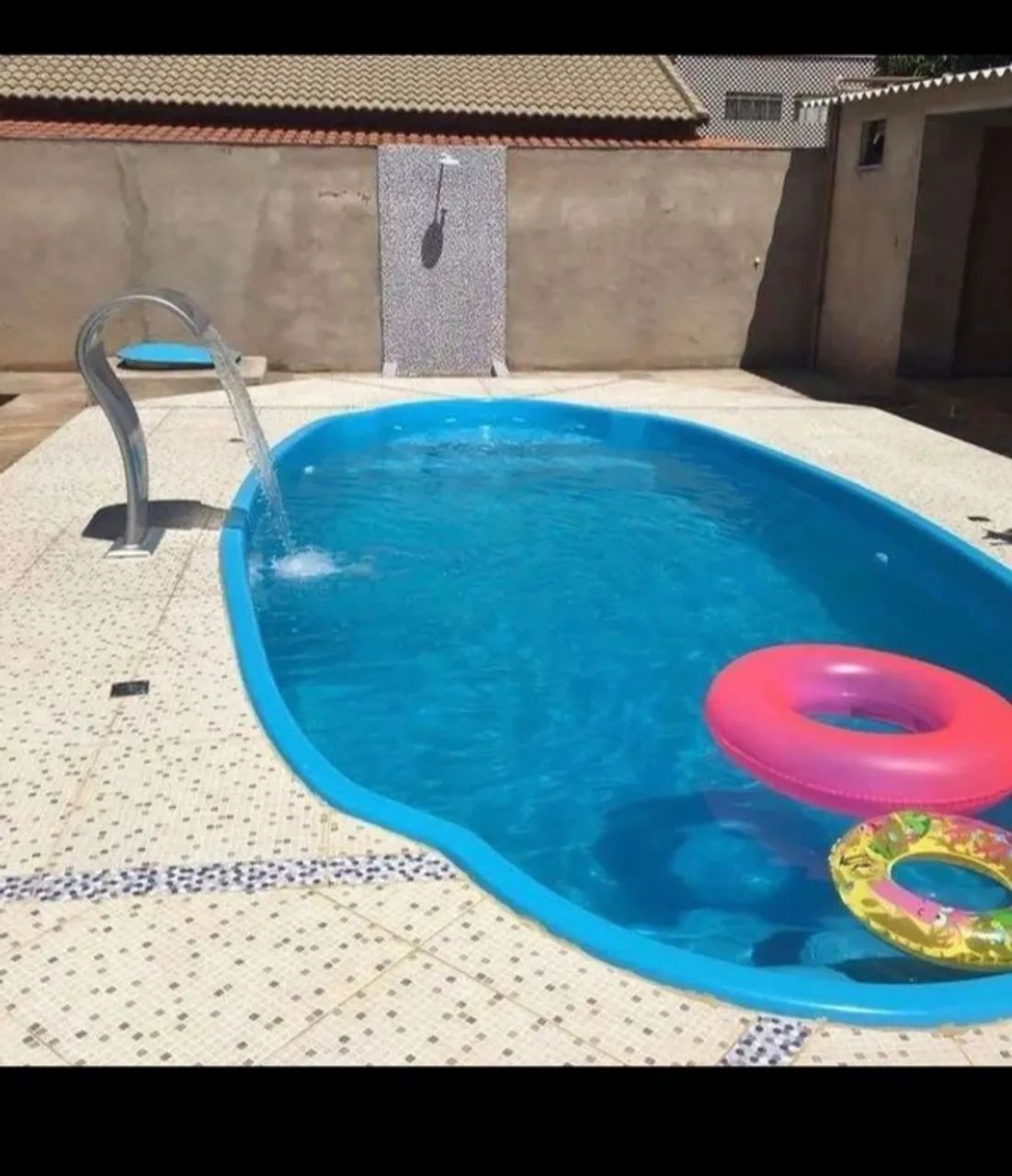 Piscina de fibra instalada 7 metros ( com 1.40 de profundidade)