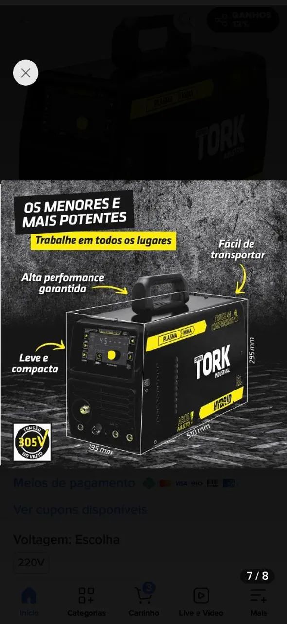 Valor ( 4.800 reais )  Maquina de solda 2 em 1 .. plasma  - Foto 2