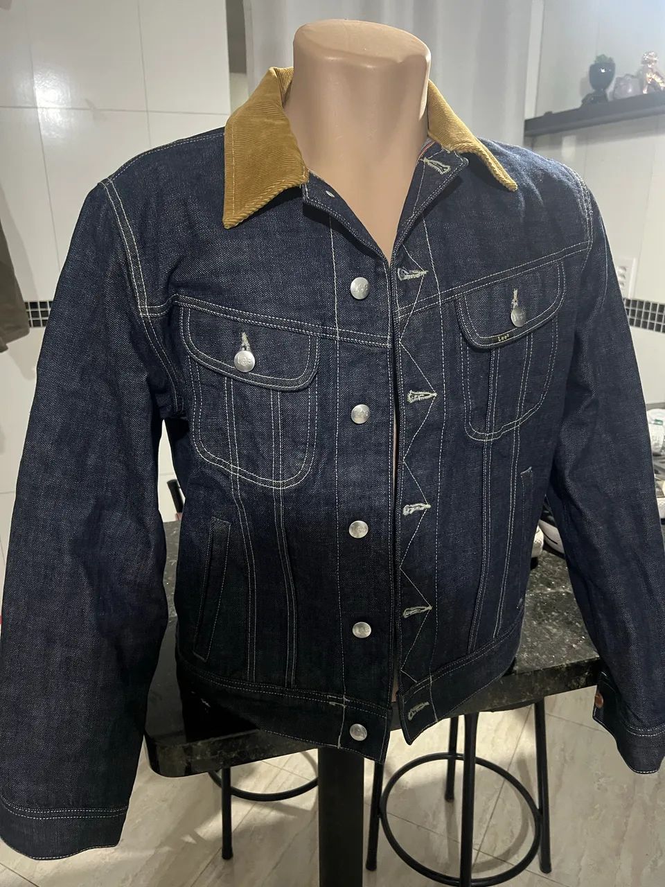 PaulSmith Lee ストームライダー Lee Storm Rider + Paul Smith Jaqueta Jeans Selvedge cor Indigo