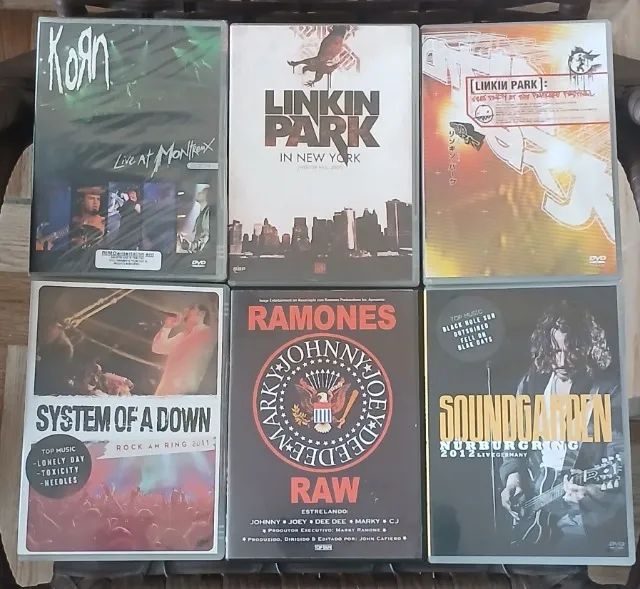 Combo 6 DVDS Diversos de Rock
