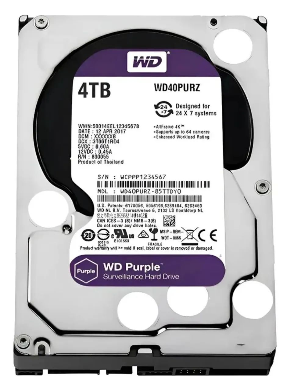 HD Interno Western Digital Purple de 4 TB Para DVR e NVR - Foto 4