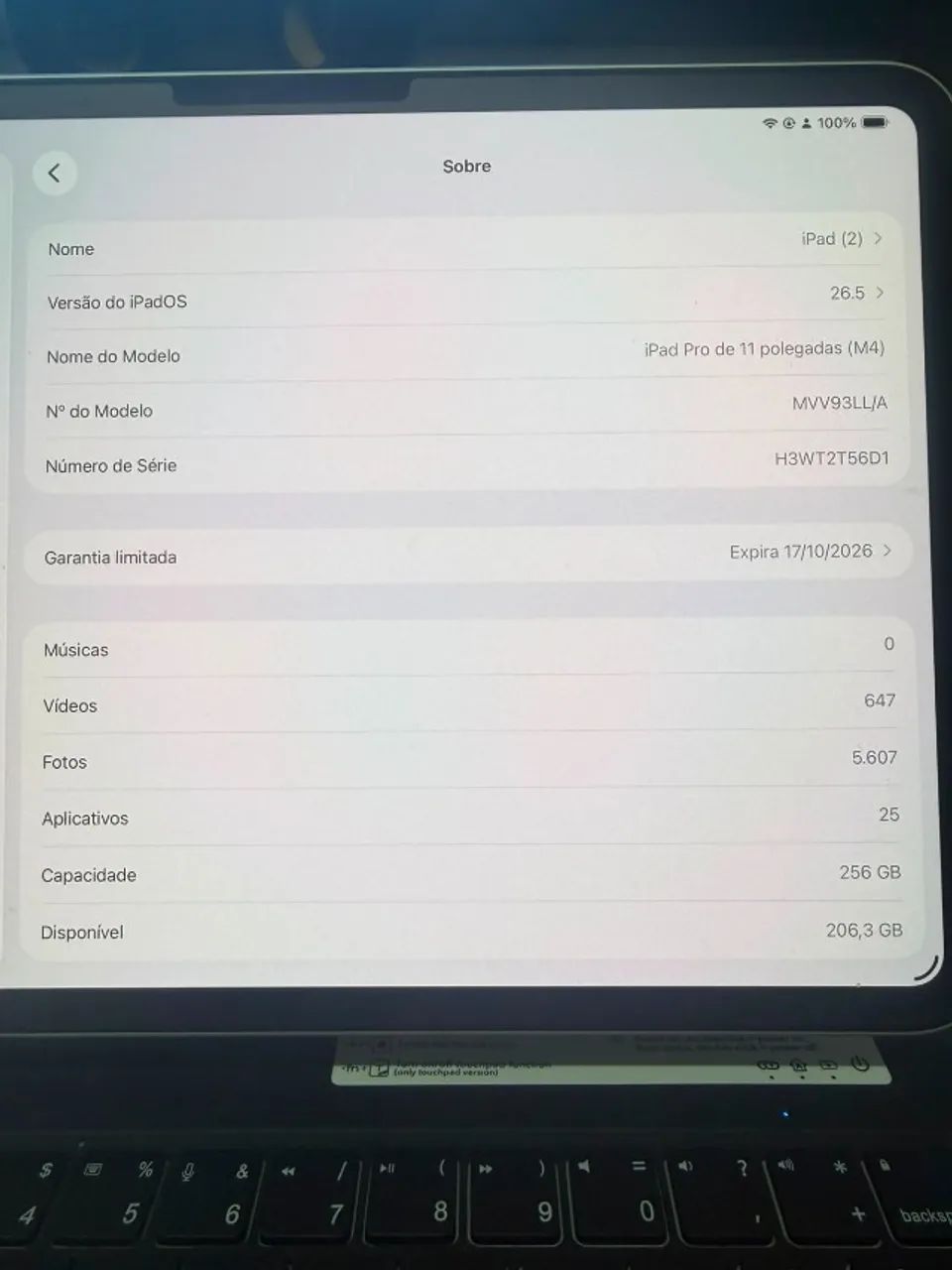 iPad Pro 11" M4 256GB Prata - Completo (Capa+Teclado, Película, Caneta) - Foto 2