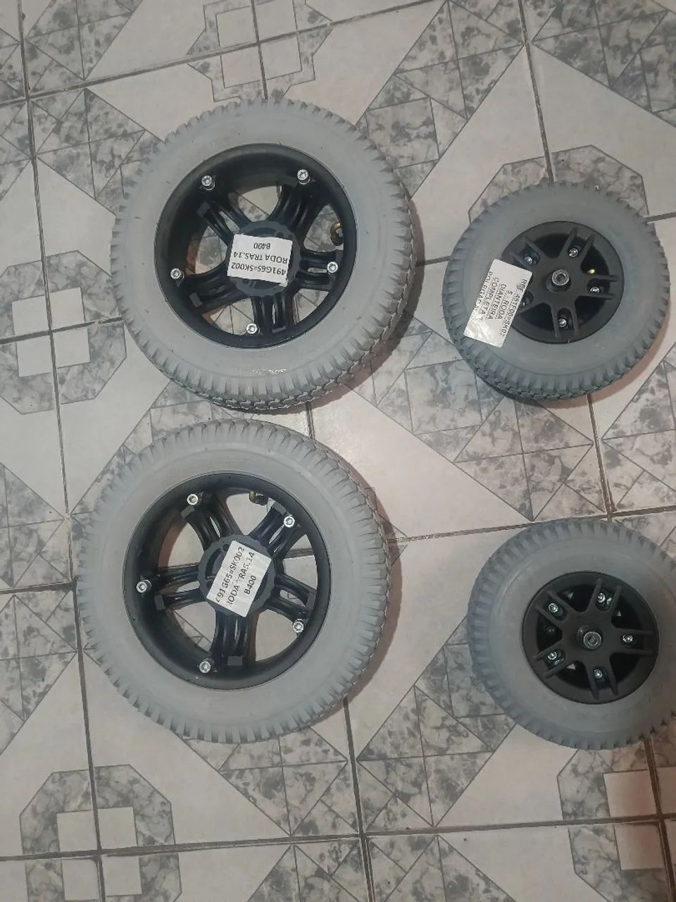 Kit de rodas de cadeira B400 rodas dianteiras e traseiras  - Foto 5
