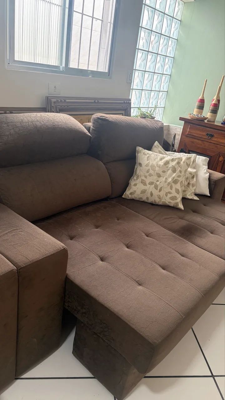 Sofá cama retrátil 3 lugares