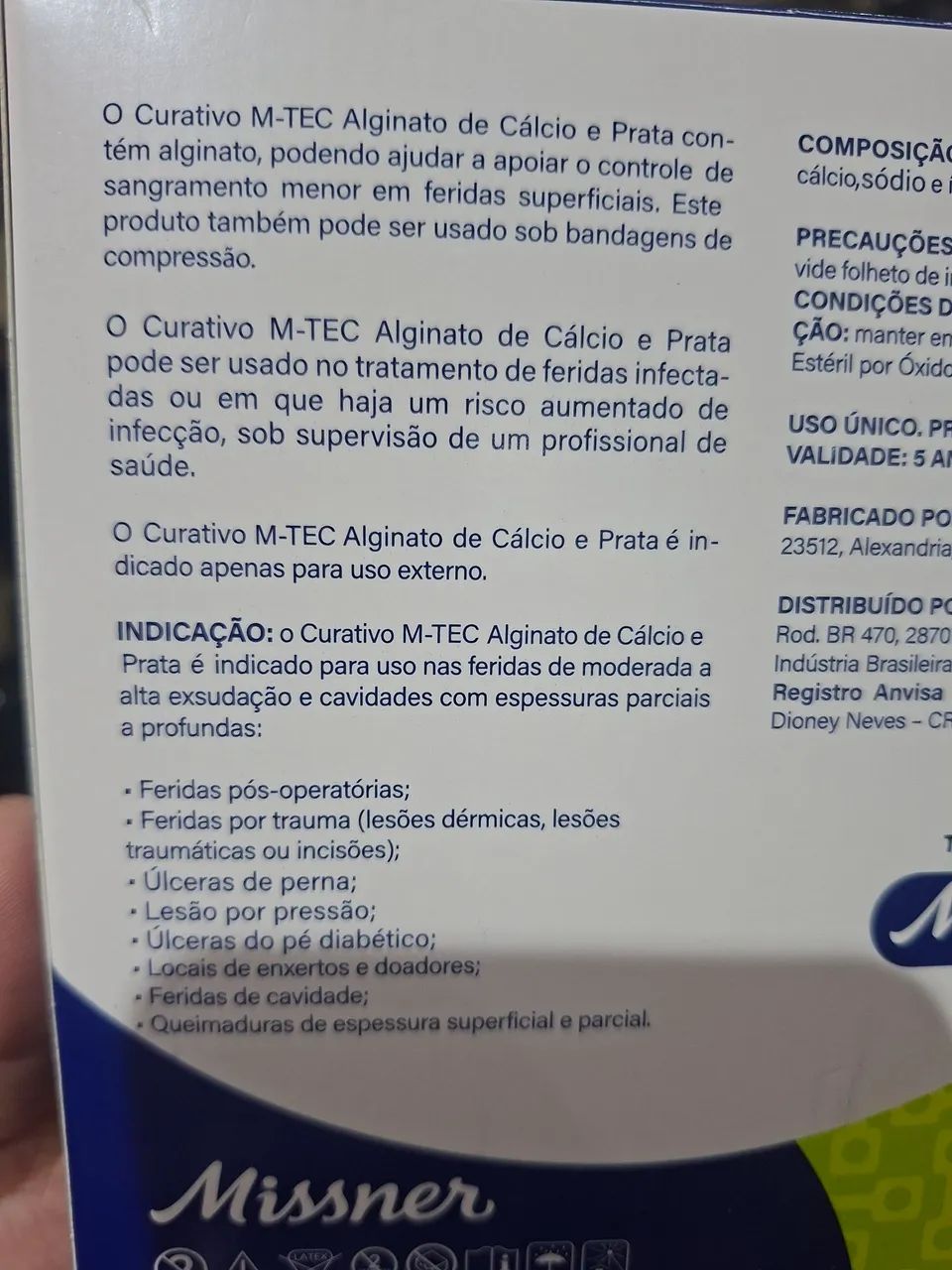 CURATIVO DE ALGINATO DE CÁLCIO COM PRATA - Foto 2