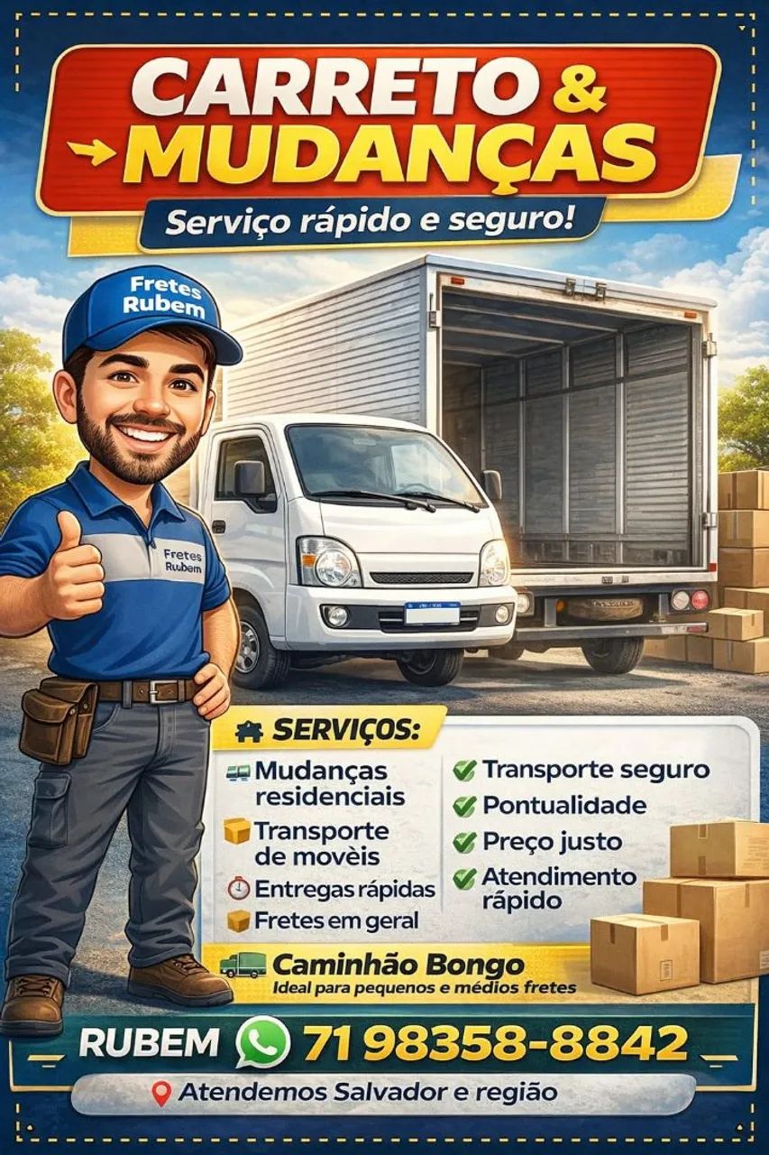 FAÇO CARRETOS E PEQUENAS MUDANÇAS 