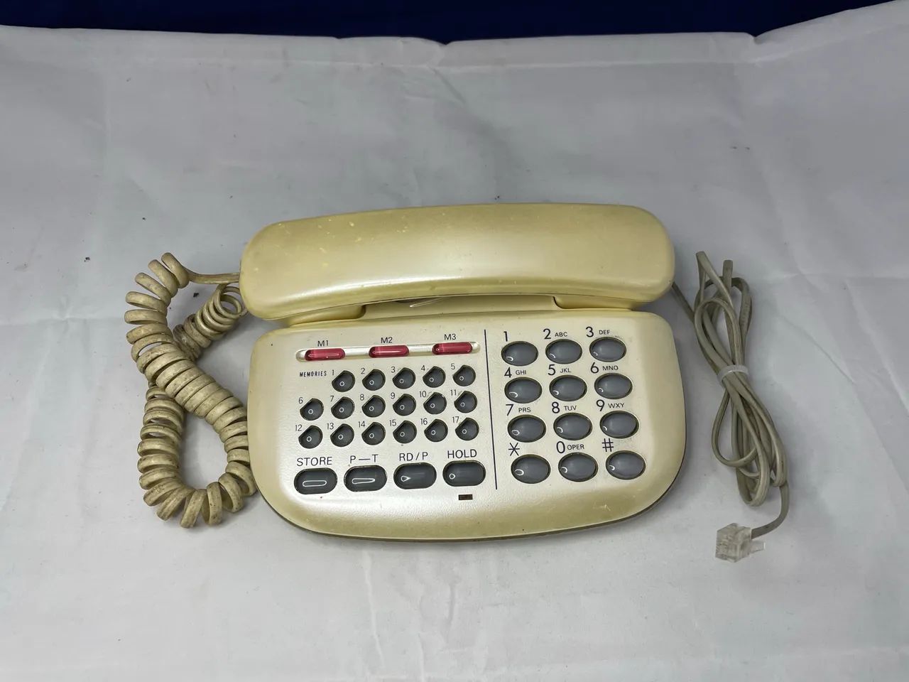 Telefone Fixo Perolado Vintage 