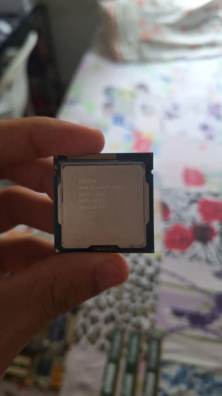 Processador Intel i5-3470, 3 memórias ram de 2gb (3x2), placa mãe +processador intel 5700 