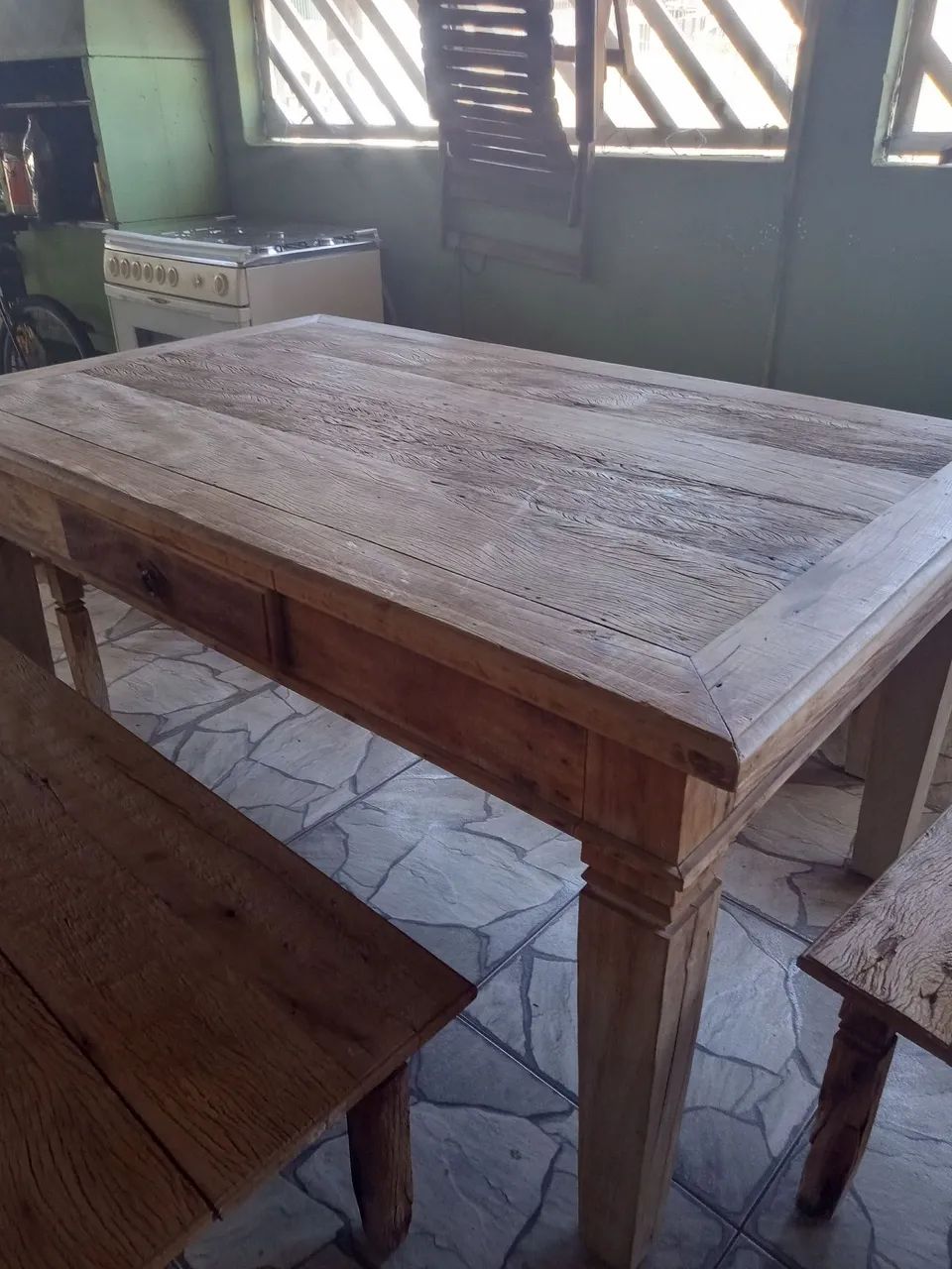 Venda mesa madeira de demolição 