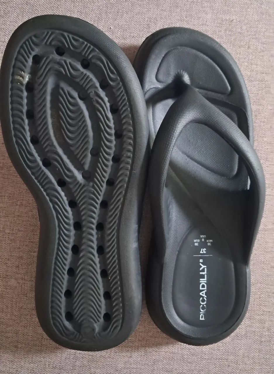 Chinelo picadilly preto 37/38 - Foto 2