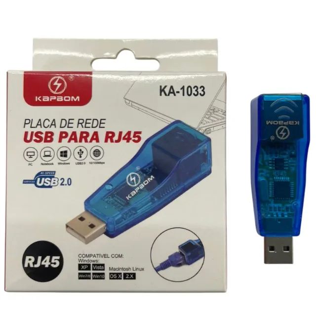 Placa de Rede USB para RJ45
