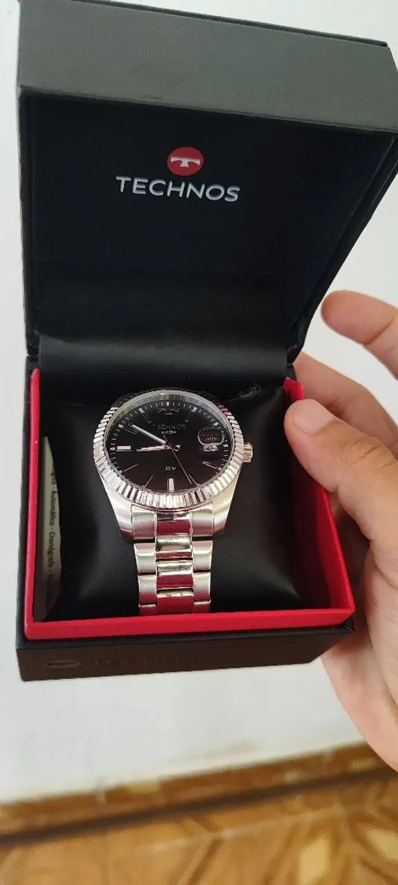 Relógio Technos Masculino Riviera Aço Grande