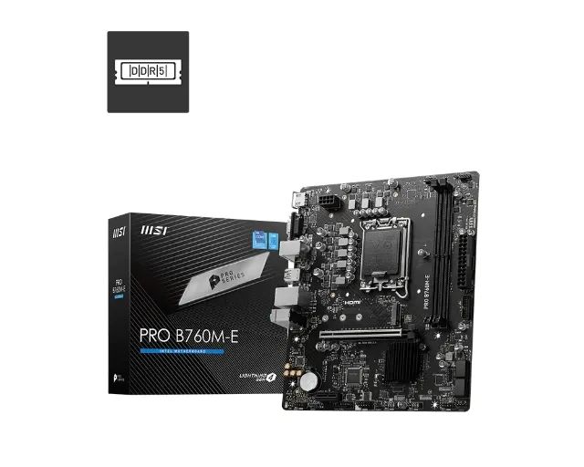 Placa-Mãe MSI PRO B760M-E, DDR5, Socket LGA 1700
