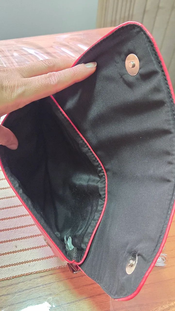 Bolsa Clucth Vermelha - Foto 4