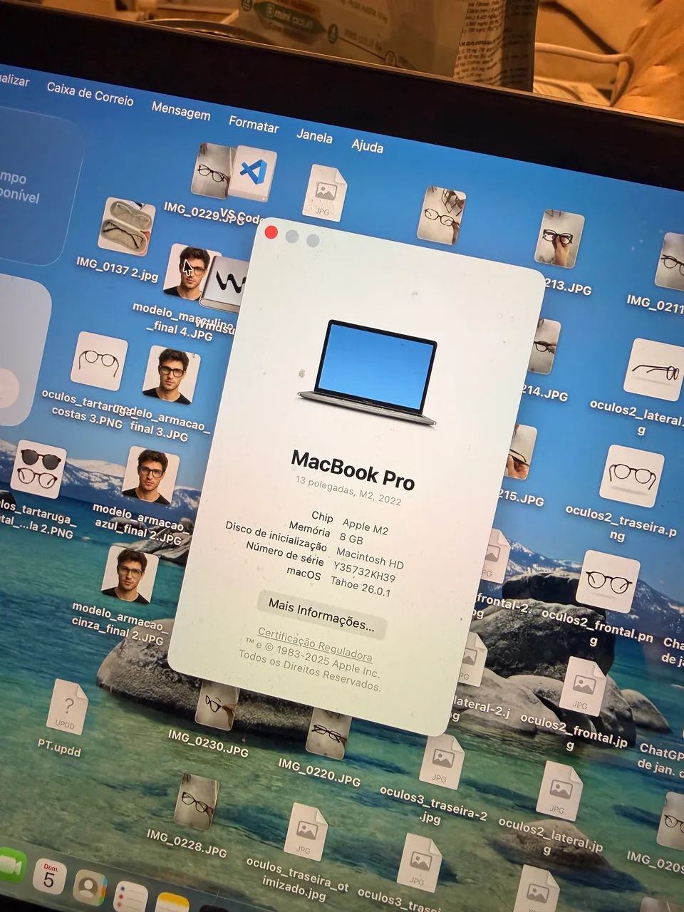 MacBook Pro 13? M2 2022 - 8GB RAM/256GB SSD - Bateria 96