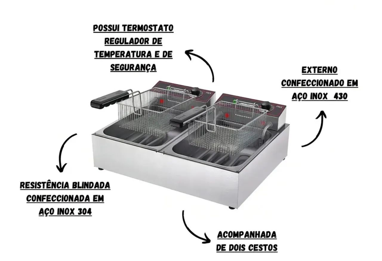 Fritadeira elétrica Metalcubas nova na caixa com nota - Foto 2