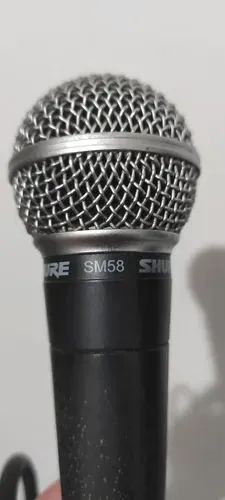 Microfone shure sm58 com fio - Foto 3